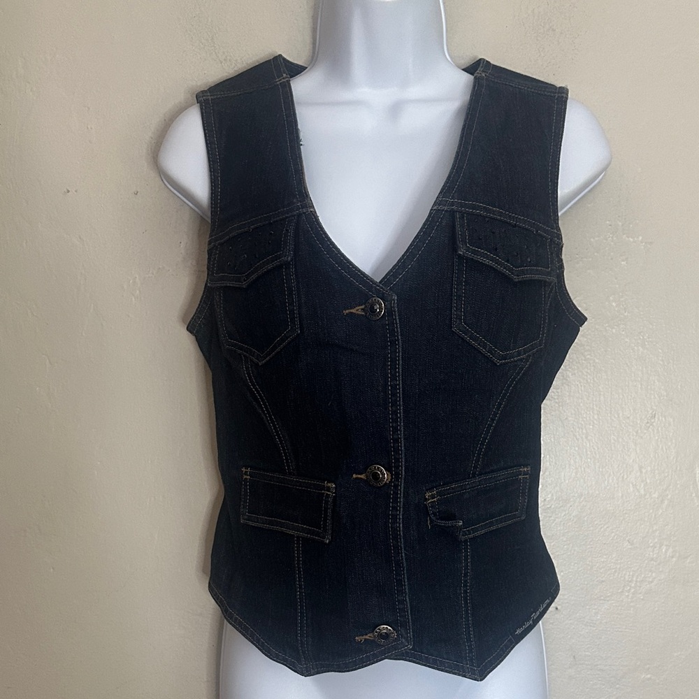 Harley-Davidson Black Denim Vest